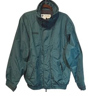 Columbia Hunter Green Whirlibird Jacket Men's Large Green Waterproof Windbreaker